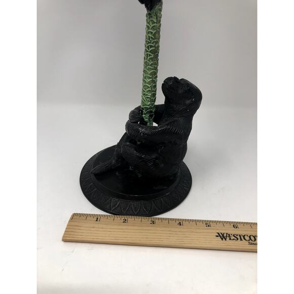 Unique Metal Monkey Candle Holder Vintage 90s - Heavy and Sturdy - Picture 4 of 6